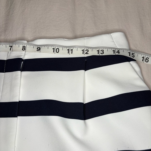 Zara Navy and White Striped Bermuda Shorts - Picture 6 of 8